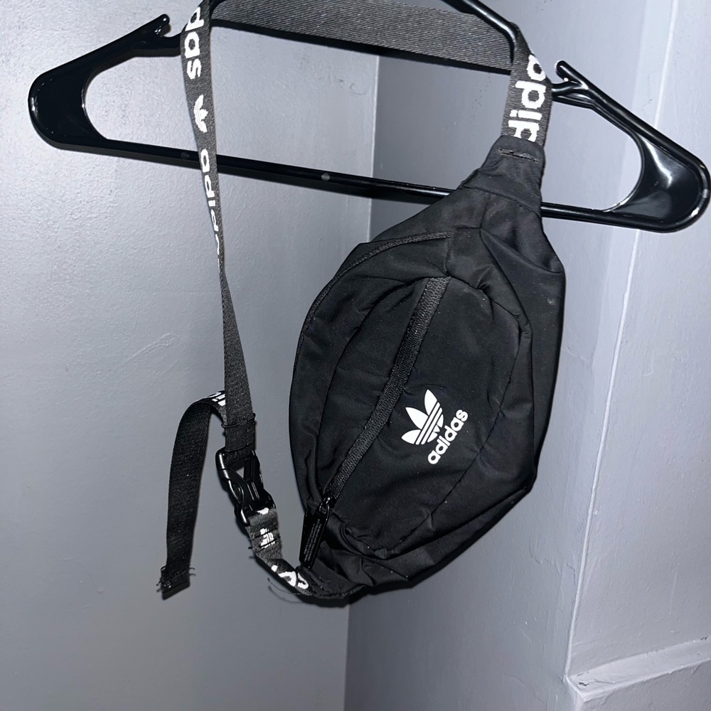 Adidas Black Belt Bag with Logo Strap